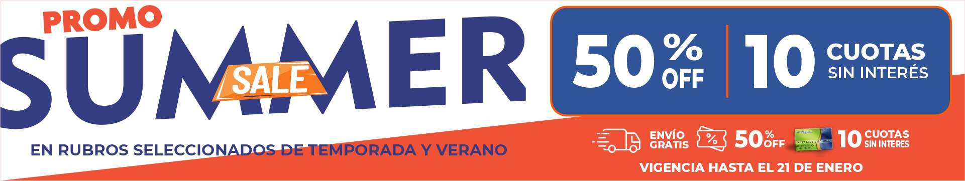 Sale! 50% + 10 Cuotas