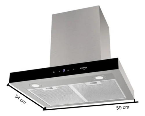 Campana Extractora Plana Vonne Digital Con Motor/salida Acero