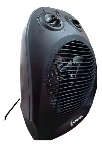 Caloventor Eléctrico Crivel Fh-20 2000w Con Termostato Y Ventilador Negro