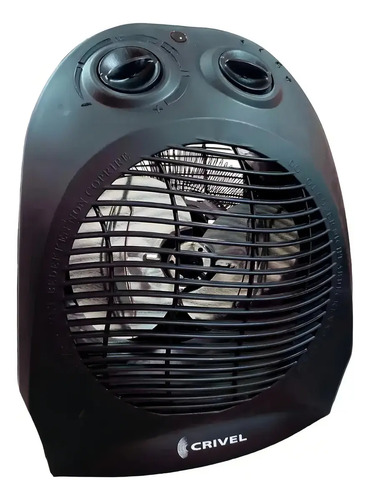 Caloventor Eléctrico Crivel Fh-20 2000w Con Termostato Y Ventilador Negro