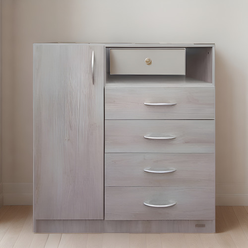 Chifonier Platinum 921 Madera Melamina 4 Cajones 1 Puerta Savanna