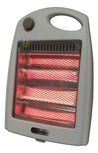 Calefactor Cuarzo Indelplas Ie-01 Eléctrico 800w Compacto Blanco
