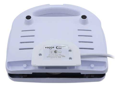 Sandwichera Vonne Csai-1pbl 750w C/2 Bandejas Color Blanco