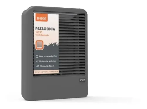 Calefactor Emege Patagonia 3500kcal 9035b Tiro Bal Multigas Color Gris