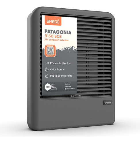 Calefactor Emege Ce9150sce Patagonia 5000 S/salida Multigas Color Gris