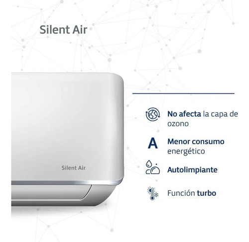 Aire Split Bgh 6500w Frio/calor  A  Bs65wccr Silent Air - Blanco