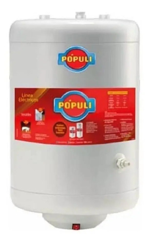 Termotanque Populi 53lts Electrico Carga Superior Tpop70s053 Blanco