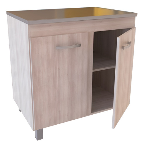 Bajo Mesada Cocina 0.80 Premium Melamina Muebles Orlandi Color Abedul