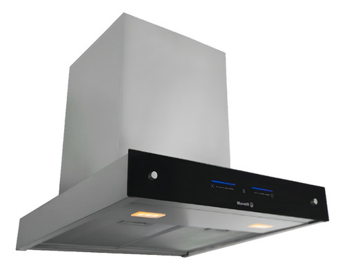 Extractor De Cocina Morelli Cristal Ac. Inox. De Pared 60cm X 52cm X 52cm Negro Y Plateado Negro/plateado