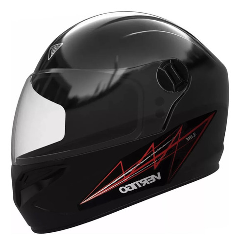 Casco Para Moto Integral Vertigo V32 Line Negro Brillante Talle Xl