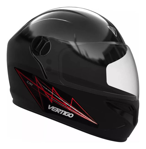 Casco Para Moto Integral Vertigo V32 Line Negro Brillante Talle Xl