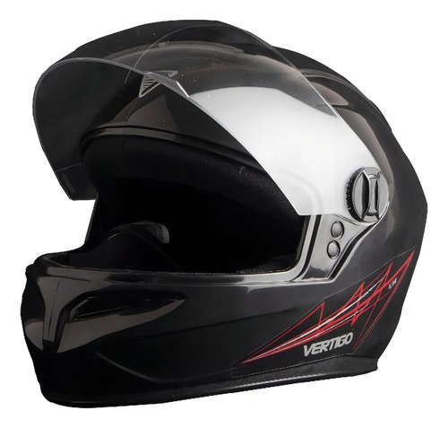 Casco Para Moto Integral Vertigo V32 Line Negro Brillante Talle Xl