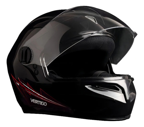 Casco Para Moto Integral Vertigo V32 Line Negro Brillante Talle Xl