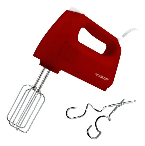 Batidora De Mano Peabody Pe-hma550r 300w 4 Velocidades Turbo Color Rojo 50hz/60hz