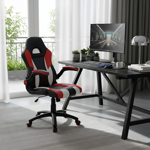 Silla Gamer Oficina Sillon Onebox Ps4 Pc Ajustable Ob-sg5rw Color Rojo Cuero Sintético