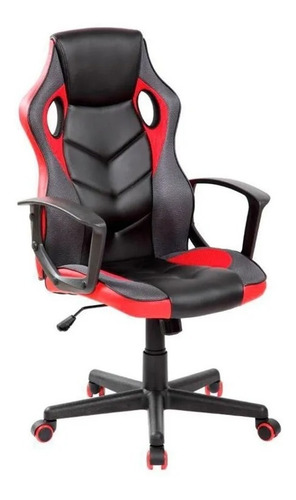 Silla Gamer One Box Ob-sg3r Butaca Sillon Reclinable Oficina Color Rojo Material Del Tapizado Cuero Sintético