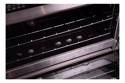Horno Independiente Morelli Cristal 600 Gas C/grill/display Negro