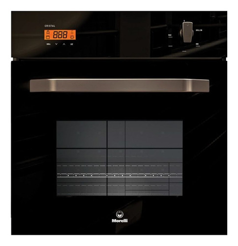 Horno Independiente Morelli Cristal 600 Gas C/grill/display Negro