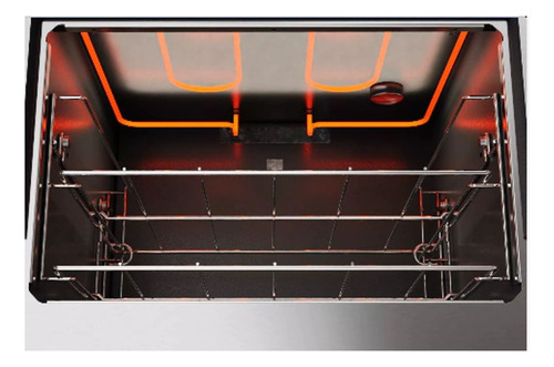 Horno Independiente Morelli Cristal 600 Gas C/grill/display Negro