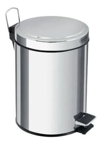 Cesto Tacho De Residuos Basura Acero Inoxidable 20 Lts Pedal Gris