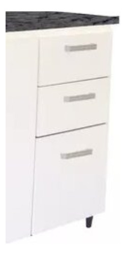 Bajo Mesada 1.40 X 0.58 Melamina Platinum 2p 3c 300603 Blanc Blanco
