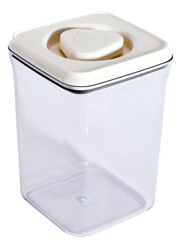 Set X4 Frasco Cocina Vonne 1300ml Silicona Y Ps Hermetico Beige