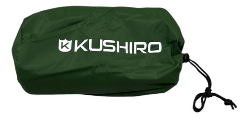 Colchoneta Inflable Kushiro Camping Con Almohada Y Bolsa Color Verde