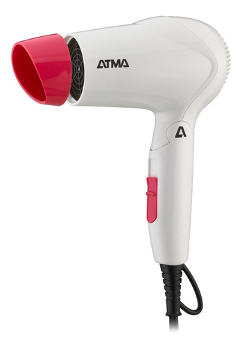 Secador De Pelo Atma 1200 W Shine Travel 2 Velocidades Plegable Blanco