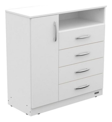Cajonera Chifonier Platinum 4 Cajones / 1 Puerta Blanca Blanco
