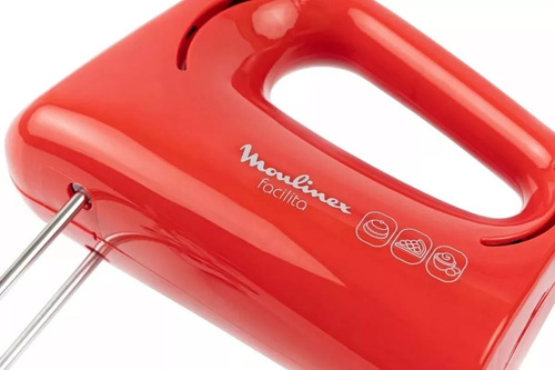 Batidora De Mano Facilitar Roja Moulinex Sx1505ar Roja 250w. Rojo