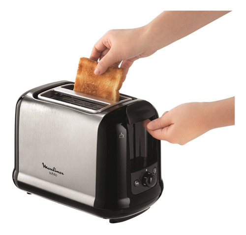 Tostadora Moulinex Súbito 3 Inox 7 Niveles 2 Ranuras Color Acero Inoxidable