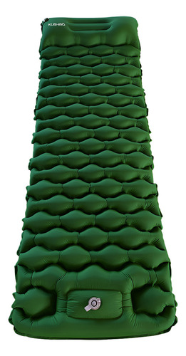 Colchoneta Camping Ultraliviana Con Almohada C/inflador Verde