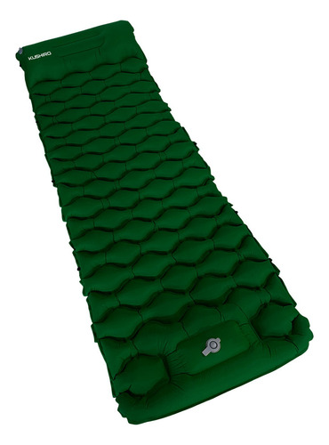 Colchoneta Camping Ultraliviana Con Almohada C/inflador Verde