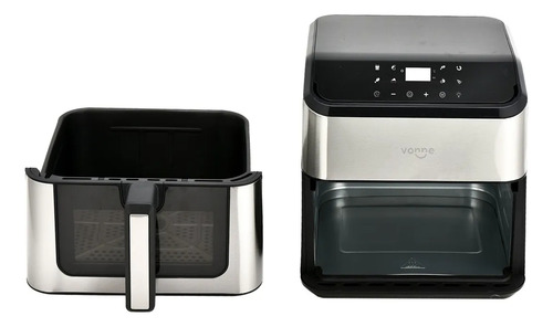 Air Fryer Freidora De Aire 8 Litros Vonne Cocina 1500w Negro Y Plata