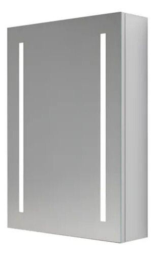 Botiquín 50cm Aluminio Baño Doble Vidrio Led C/sensor Prox Blanco