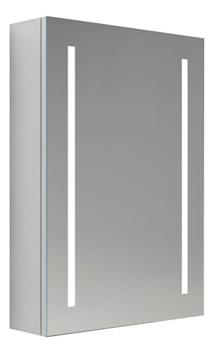 Botiquín 50cm Aluminio Baño Doble Vidrio Led C/sensor Prox Blanco