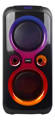 Parlante Bluetooth C/ruedas Torre De Sonido Aiwa T2302 8500w Negro