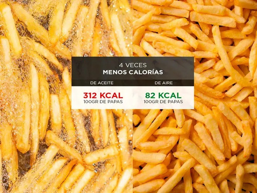 Freidora Gadnic 6.5lts 1600w S/aceite 12 Modos Dig Blanca Crema