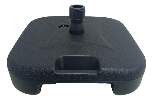Base De Sombrilla Cuadrada Steelhome Polímero Resistente Negro Lisa