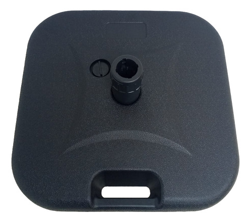 Base De Sombrilla Cuadrada Steelhome Polímero Resistente Negro Lisa