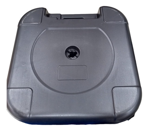 Base De Sombrilla Cuadrada Steelhome Polímero Resistente Negro Lisa