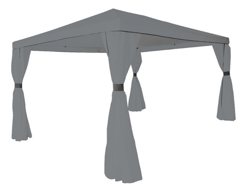 Pérgola 4x3 Moderna Metálica Para Jardín Terraza Patio Color Gris