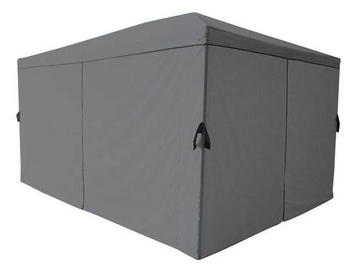 Pérgola 4x3 Moderna Metálica Para Jardín Terraza Patio Color Gris