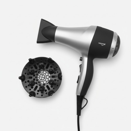 Secador De Pelo Vonne Gris 2000 W 2 Velocidades Gris