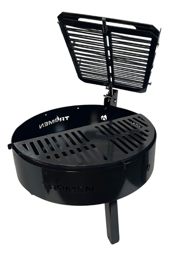 Parrilla Portatil Móvil Tromen Duomo 650 Negra 65x65 Cm Negro