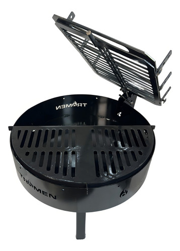 Parrilla Portatil Móvil Tromen Duomo 650 Negra 65x65 Cm Negro