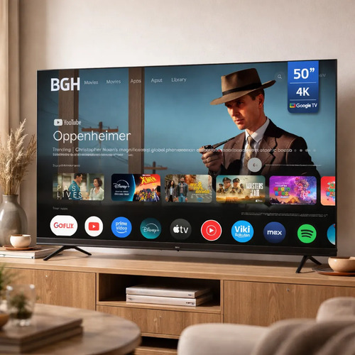 Smart Tv Bgh 50  Uhd Led B5024us6g Negro Google Tv