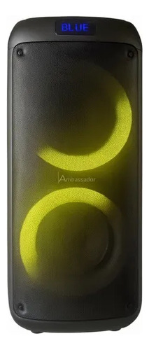 Parlante Portatil Ambassador Inalambrico Bluetooth Luces Led Negro