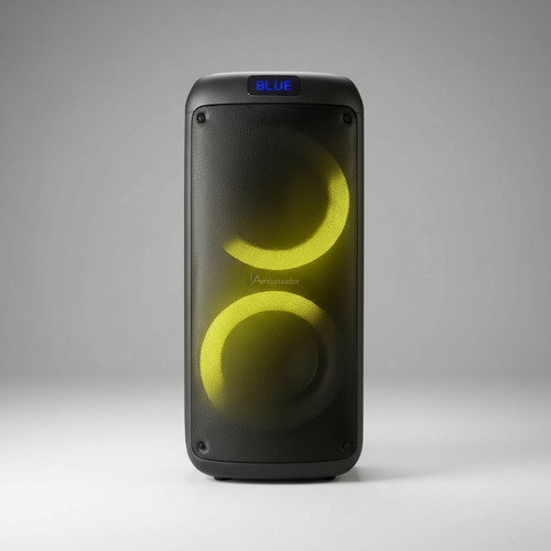 Parlante Portatil Ambassador Inalambrico Bluetooth Luces Led Negro