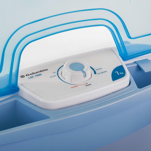 Lavarropas Semiautomático Columbia 7kg Lsc7000 Color Blanco/celeste